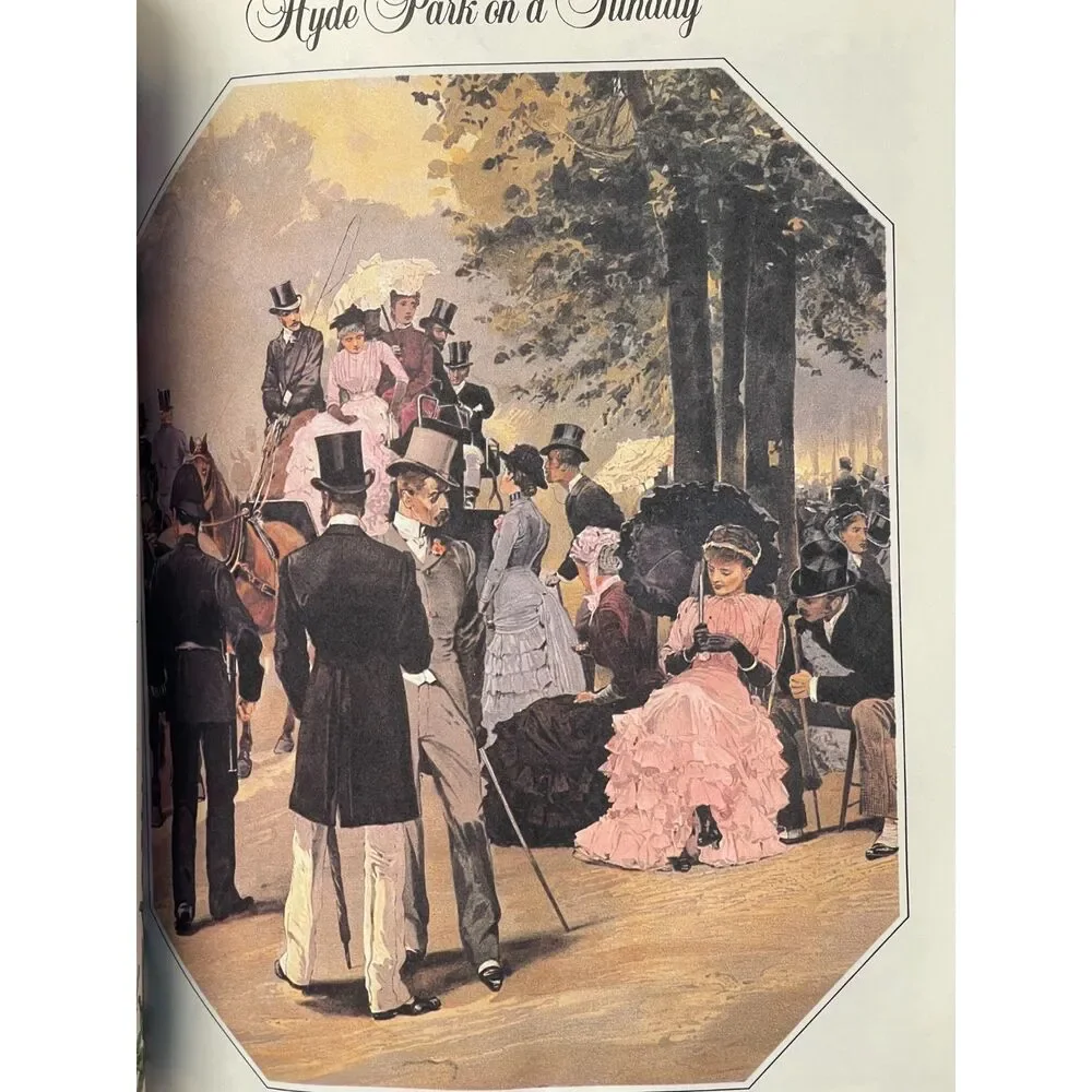 Vintage 1980s Victorian Book of Days Daily Journal with Vibrant Print Pictures ~